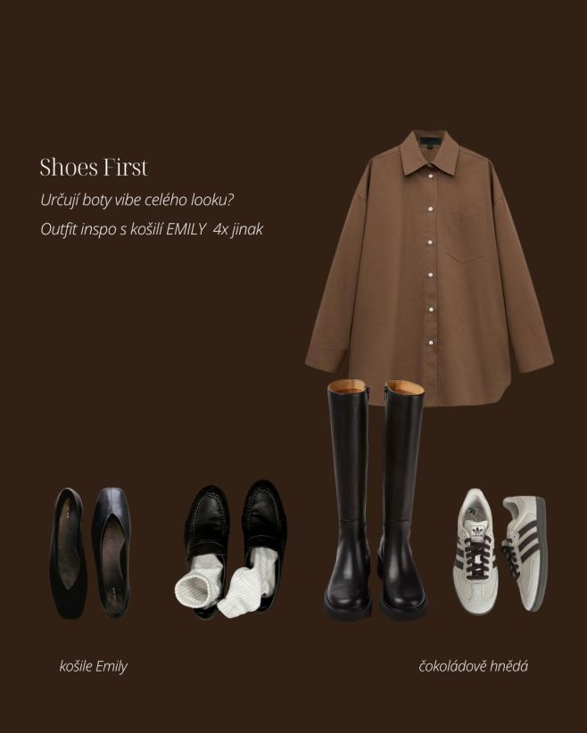 Shoes First✨️ Taky máš pocit, že vibe celého outfitu určují právě boty? Kozačky dodají eleganci, mokasíny zase effortless...